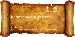 Kesztenbaum Bulcsú névjegykártya